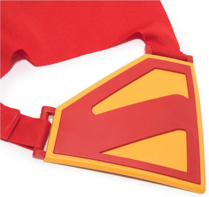 DC Comics, Superman Power Cape Set, superhelden Halloween- kostuum met iconische borstplaat, verkleden en rollenspel