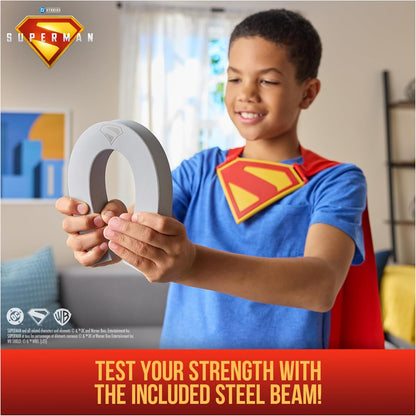 DC Comics, Superman Power Cape Set, superhelden Halloween- kostuum met iconische borstplaat, verkleden en rollenspel