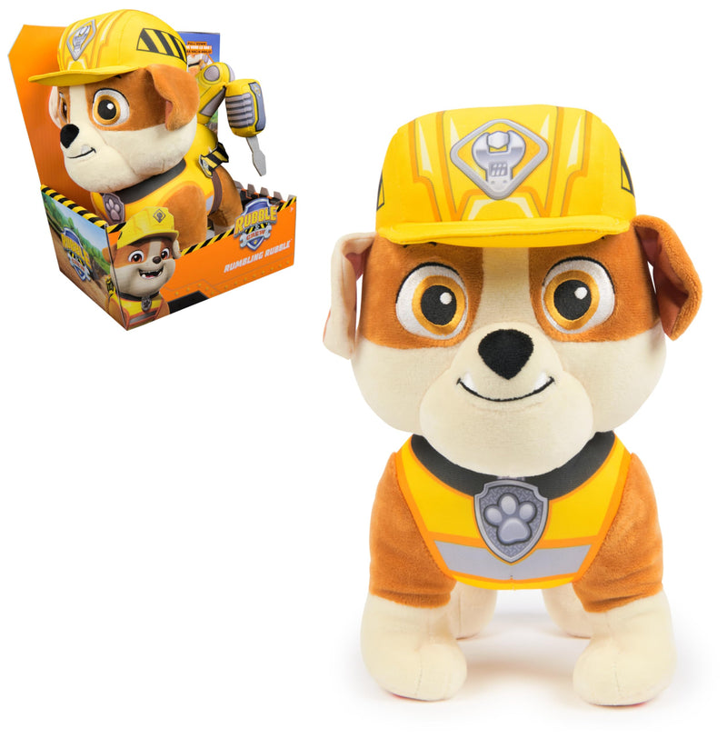 Rubble and Crew Rumbling Rubble Plush Toy, Interactive Sensory Toy, Dog Stuffed Animal, Kids Toys for Boys & Girls Ages 3 and Up, 30,5 cm