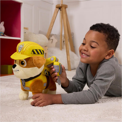 Rubble and Crew Rumbling Rubble Plush Toy, Interactive Sensory Toy, Dog Stuffed Animal, Kids Toys for Boys & Girls Ages 3 and Up, 30,5 cm