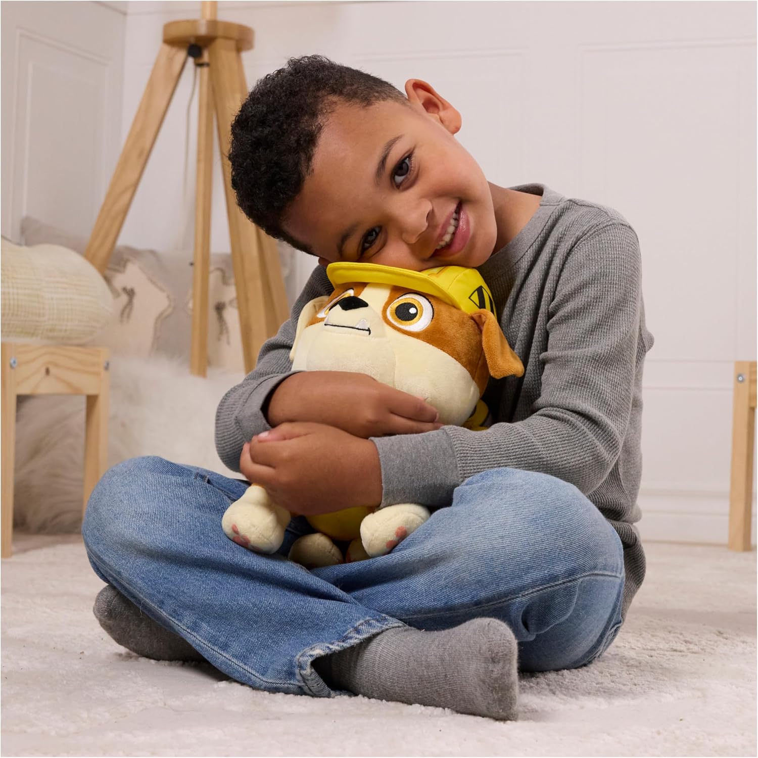 Rubble and Crew Rumbling Rubble Plush Toy, Interactive Sensory Toy, Dog Stuffed Animal, Kids Toys for Boys & Girls Ages 3 and Up, 30,5 cm