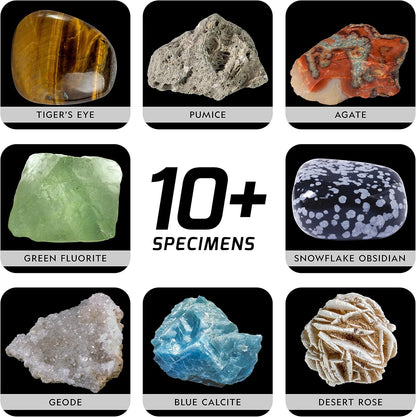 NATIONAL GEOGRAPHIC Earth Science Kit - Over 15 Science Experiments & STEM Activities for Kids, Includes Crystal Growing Kit, Volcano Science Kit