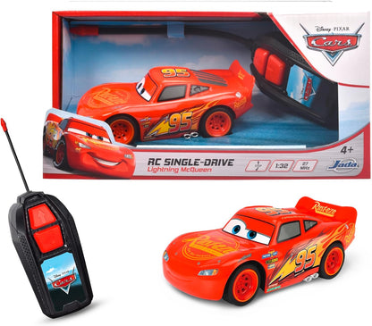 Dickie Toys 203081000S03 RC Cars 3 Lightning McQueen Single Drive, op afstand bestuurde auto, speelgoedauto met 1-kanaals draadloze afstandsbediening, 14 cm,Meerkleurig