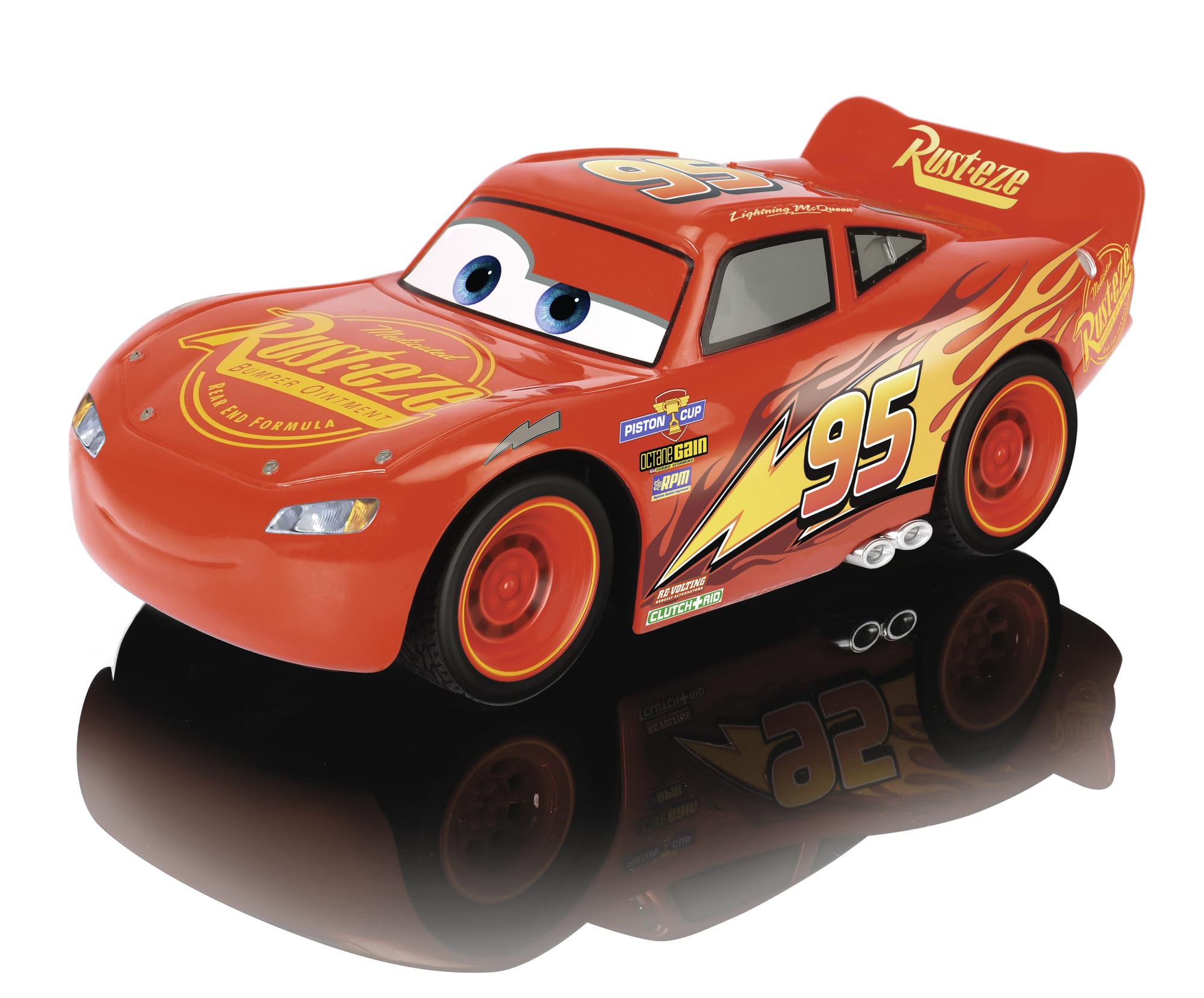 Dickie Toys 203081000S03 RC Cars 3 Lightning McQueen Single Drive, op afstand bestuurde auto, speelgoedauto met 1-kanaals draadloze afstandsbediening, 14 cm,Meerkleurig