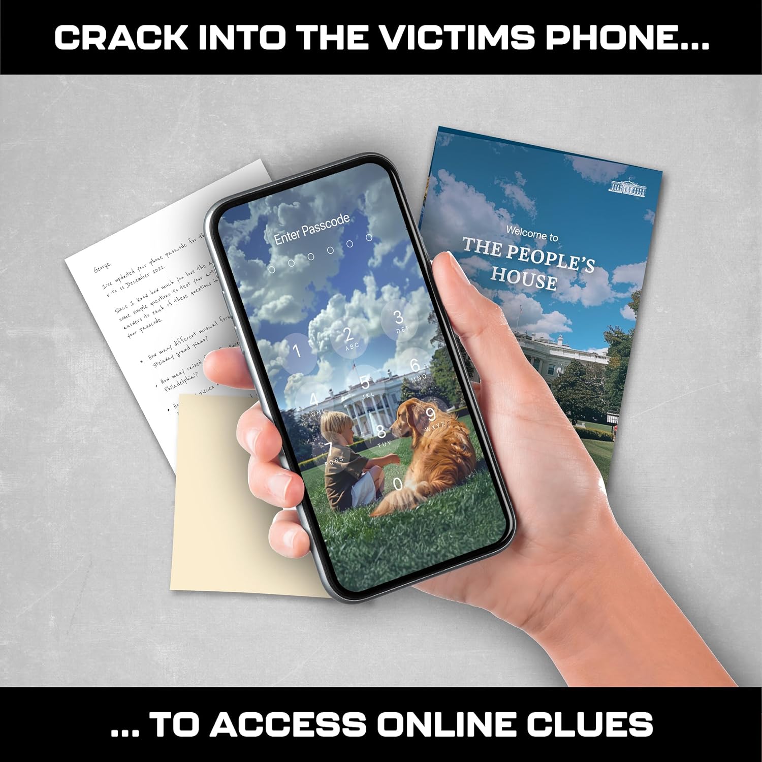 MMC Murder at the White House – Thrilling Murder Mystery Games for Adults in Washington D.C. – 37 Evidence Pieces, 150 Min Gameplay (3.5/5 Difficulty) – Cold Case Files Game for 1-10 Players