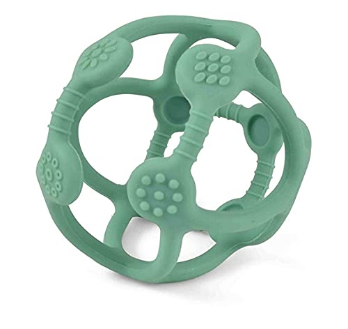 Magni - Teether Ball In Lfgb Silicone, Dusty Green (3026)