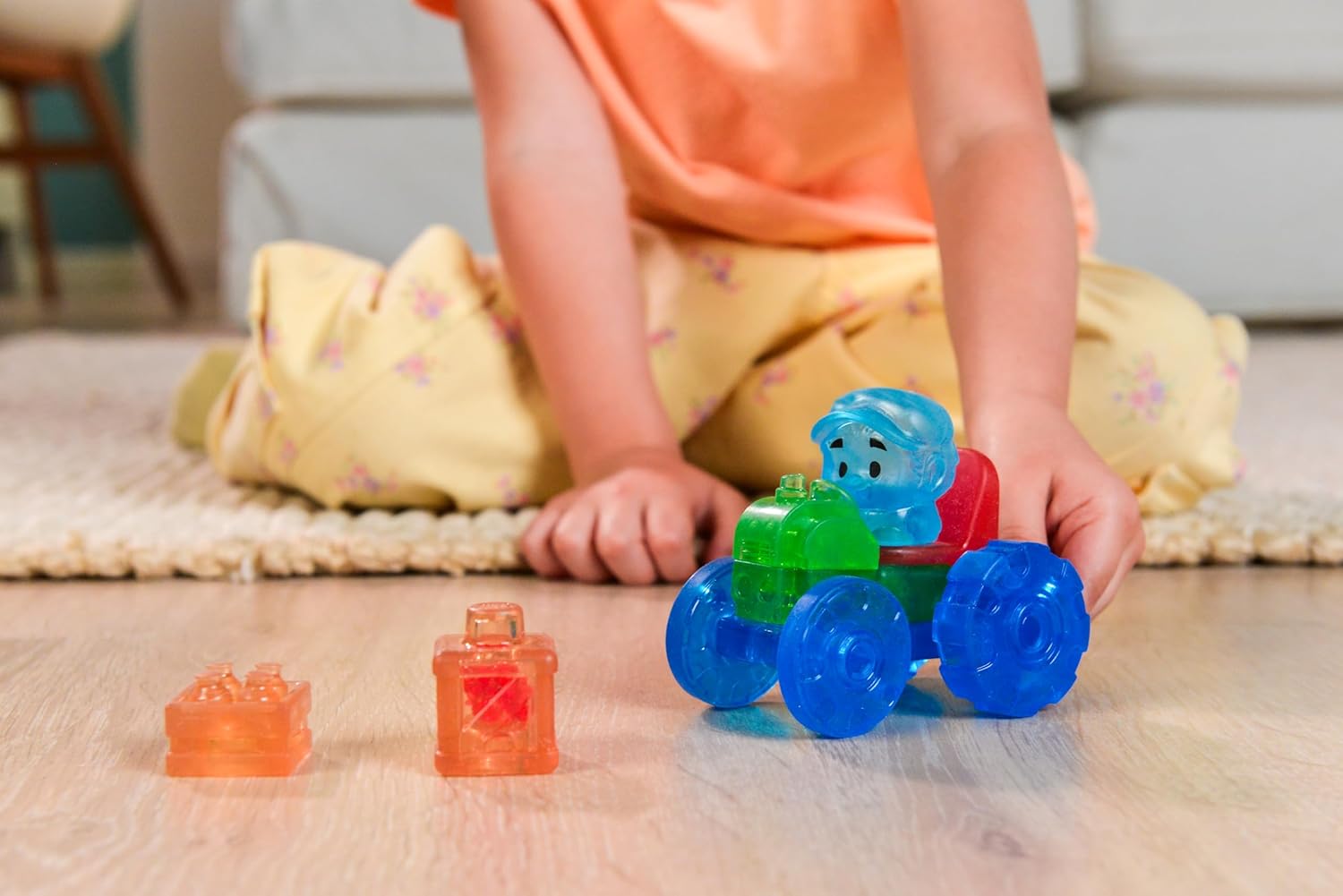 Jelly Blox - Tractor Vehicle Set | Squishy Is More Fun! | Unique Squishy Building System | For Ouch-Free, Open, Imaginative Play | For Boys And Girls Ages 2+
