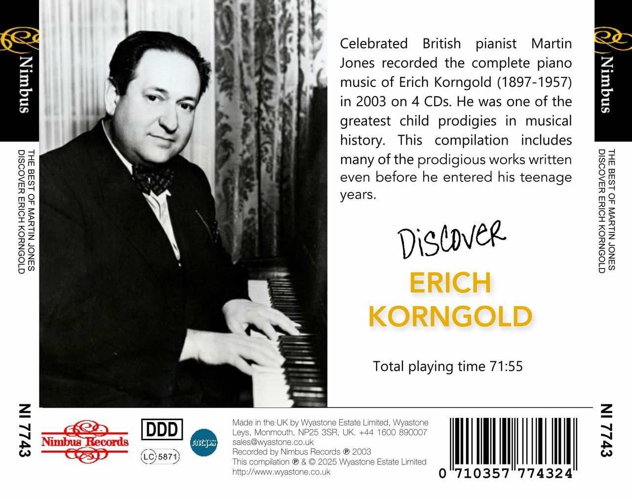 Erich Korngold: Discover: The Best of Martin Jones
