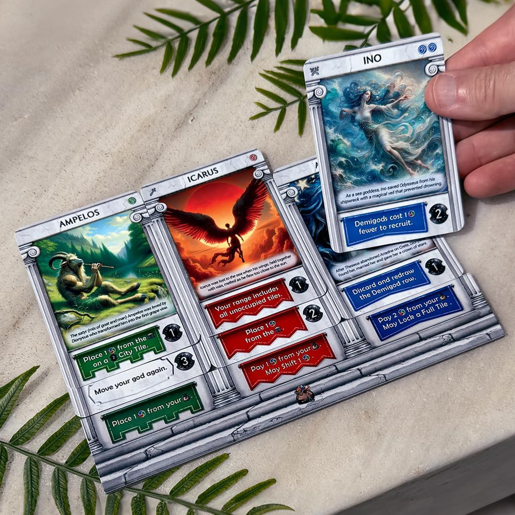 Pantheum: Demigods of Olympia | Family Strategy Game for Greek Mythology Fans | Ages 12+ | for 1-4 Players | Average Playtime 45-60 mins | Perfect for Family Game Night (Base Game