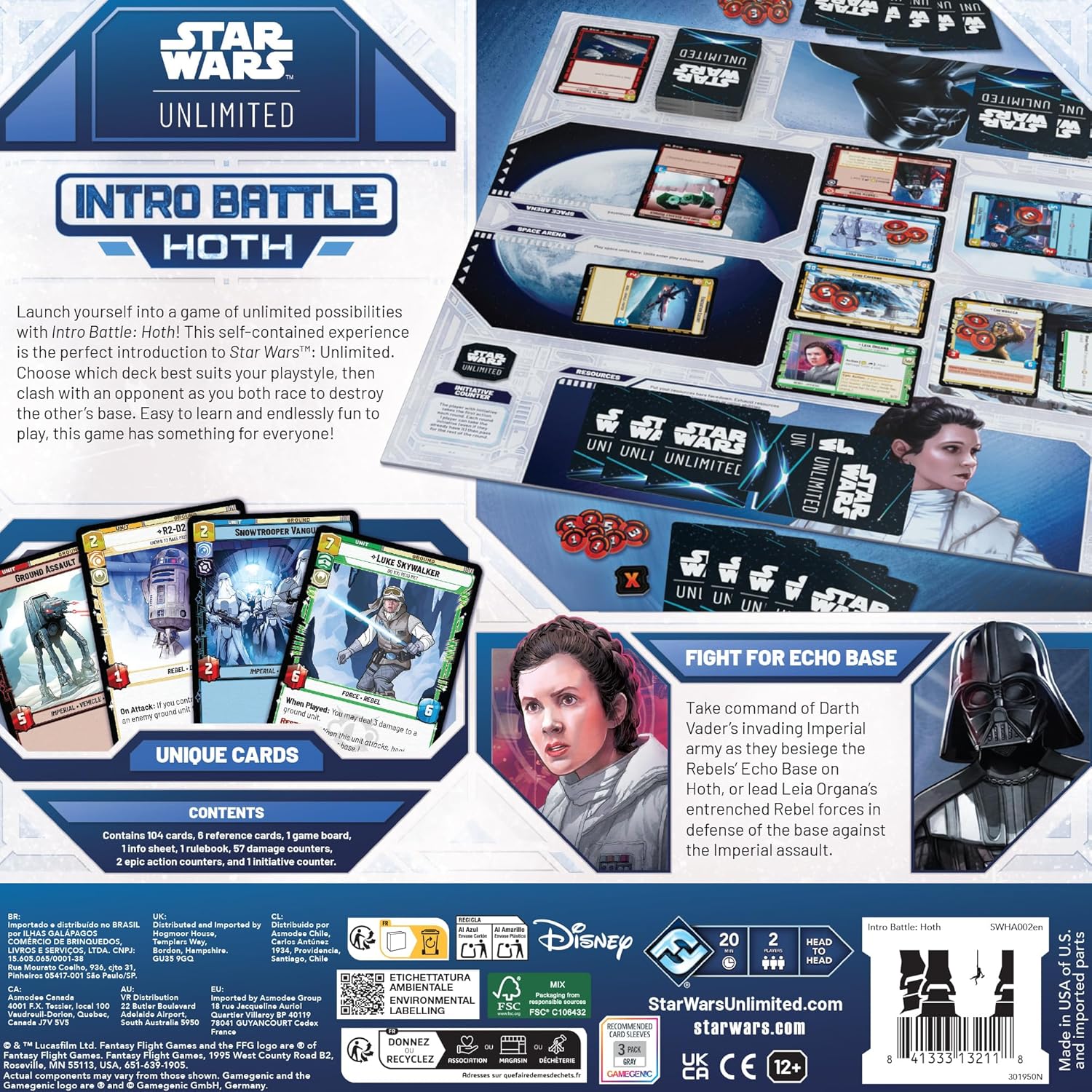 Asmodee | Star Wars Unlimited TCG - Intro Battle Hoth | Trading Card Game Starter Set | Ages 12+ | 2 Players | 20 Minutes Playing Time | English