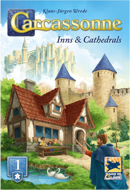 Hans im Gluck | Carcassonne: Inns & Cathedrals Expansion 1 Refresh | Board Game Expansion | Ages 7+ | 2-6 Players | 45 Minutes Playing Time