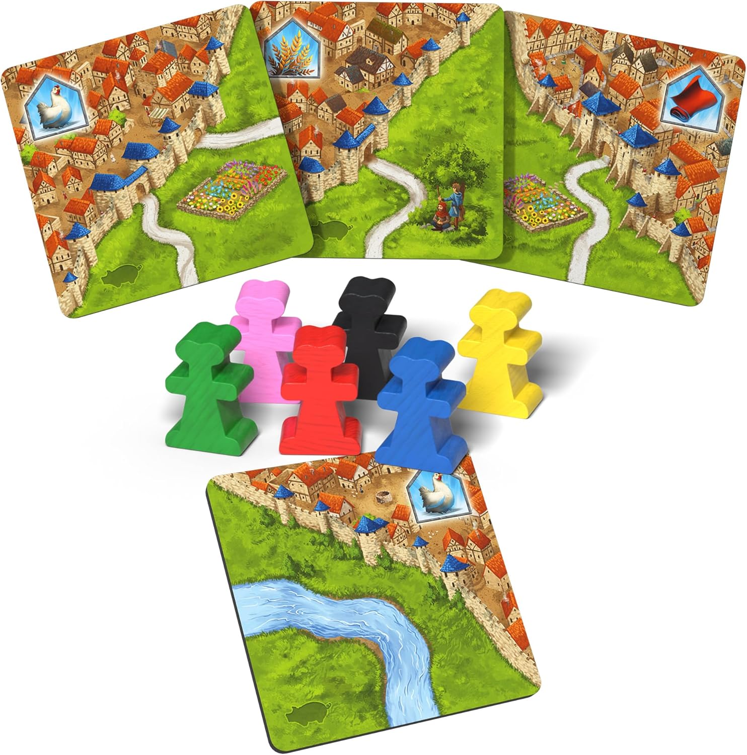 Hans im Gluck | Carcassonne: Traders & Builders Expansion 2 Refresh | Board Game Expansion | Ages 7+ | 2-5 Players | 45 Minutes Playing Time