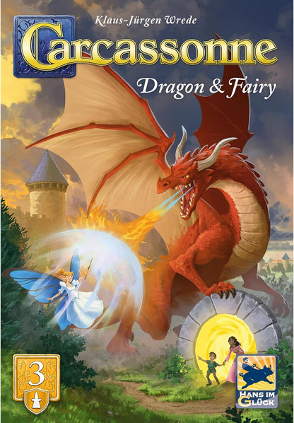 Hans im Gluck | Carcassonne: Dragon & Fairy Expansion 3 Refresh | Board Game Expansion | Ages 7+ | 2-5 Players | 45 Minutes Playing Time