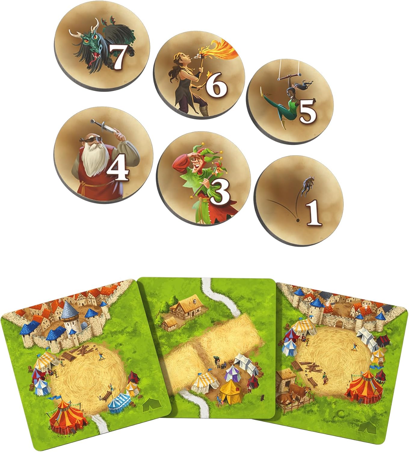 Hans im Gluck | Carcassonne: Circus & Artist Expansion 10 Refresh | Board Game Expansion | Ages 7+ | 2-5 Players | 45 Minutes Playing Time