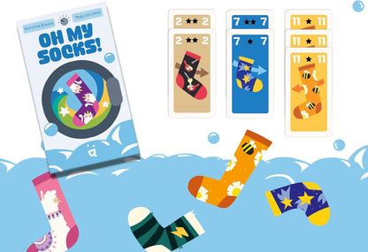 HELVETIQ Oh My Socks, Board Game, Funny Sock Card Game, For The Coolest Sock Collection, Exciting Actions, For 2-5 Players Aged 6+