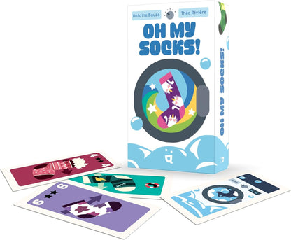 HELVETIQ Oh My Socks, Board Game, Funny Sock Card Game, For The Coolest Sock Collection, Exciting Actions, For 2-5 Players Aged 6+