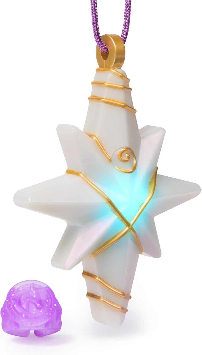 Unicorn Academy Schmuckset - Sophias Kette mit magischen Lichteffekten und Ring, passend zur beliebten Netflix-Serie, für Kinder ab 4 Jahren, Weiß