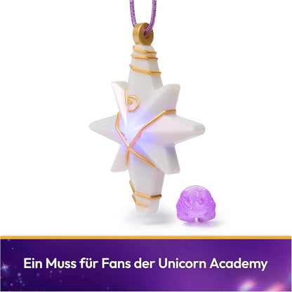 Unicorn Academy Schmuckset - Sophias Kette mit magischen Lichteffekten und Ring, passend zur beliebten Netflix-Serie, für Kinder ab 4 Jahren, Weiß