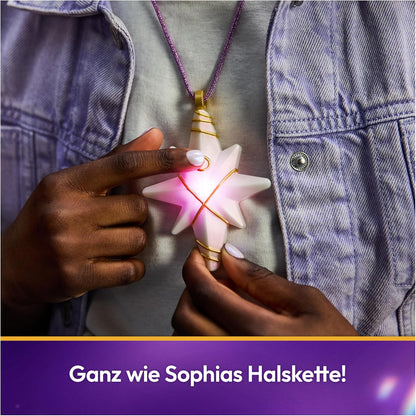 Unicorn Academy Schmuckset - Sophias Kette mit magischen Lichteffekten und Ring, passend zur beliebten Netflix-Serie, für Kinder ab 4 Jahren, Weiß