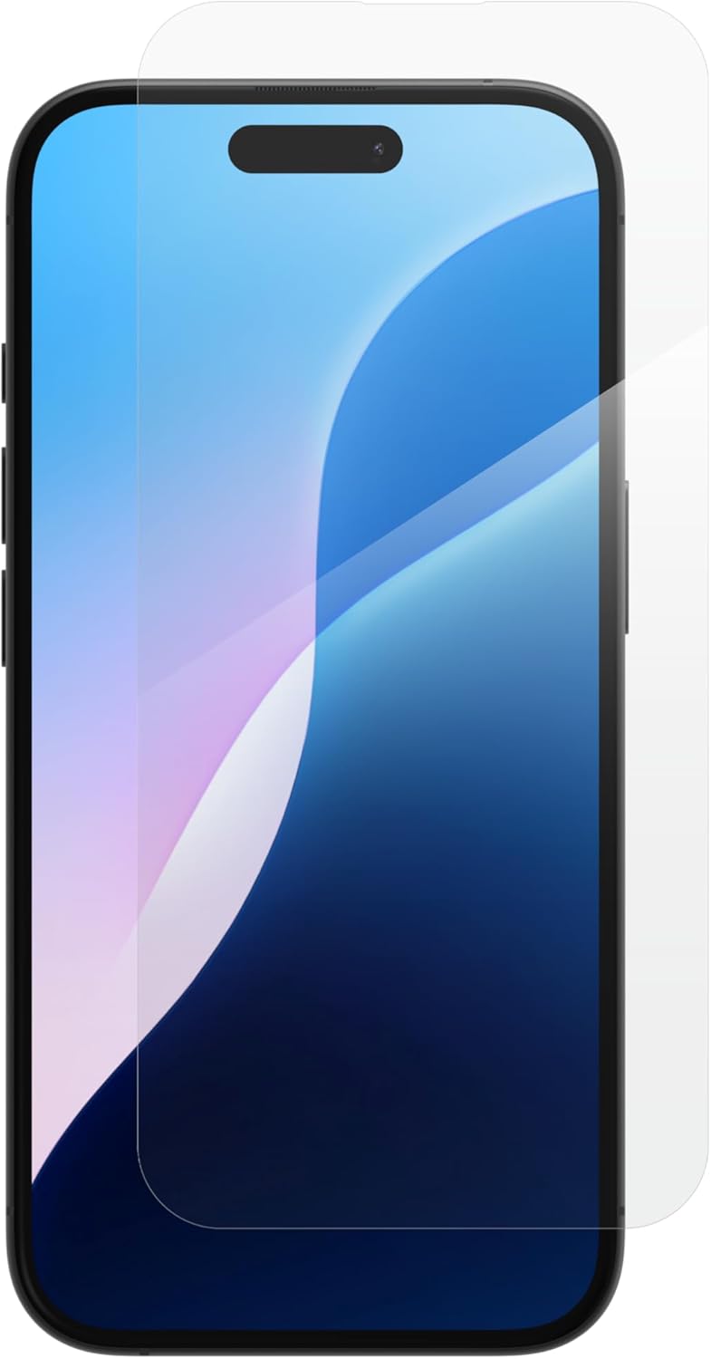 ZAGG InvisibleShield Glass Plus Tempered Glass Screen Protector for iPhone 16 and iPhone 15 , Case-Friendly, Smudge & Scratch-Resistant, Shockproof, Easy Application (Transparent
