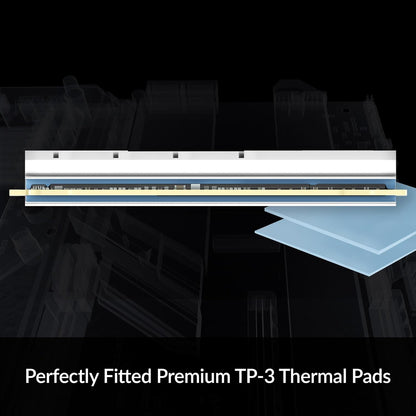 ARCTIC M2 Pro - Heatsink cooler for M.2 2280 SSD, with ARCTIC TP-3 thermal pads, compatible with PC & PS5, for dual and single-sided SSDs - Silver