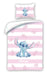 Halantex Lilo e Stitch - Duvet Cover 140 x 200 cm and Pillowcase 70 x 90 cm - 100% Cotton - Multicoloured