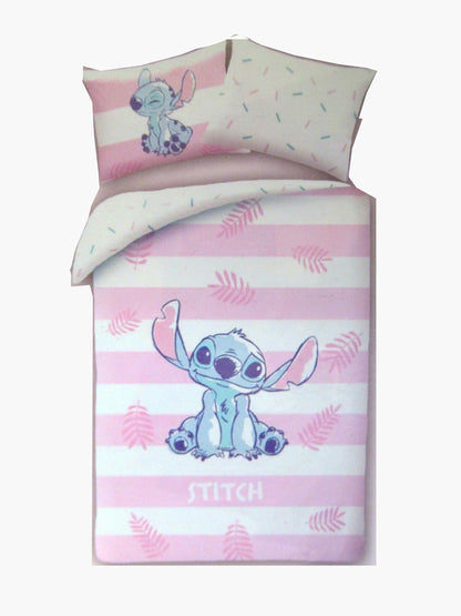 Halantex Lilo e Stitch - Duvet Cover 140 x 200 cm and Pillowcase 70 x 90 cm - 100% Cotton - Multicoloured