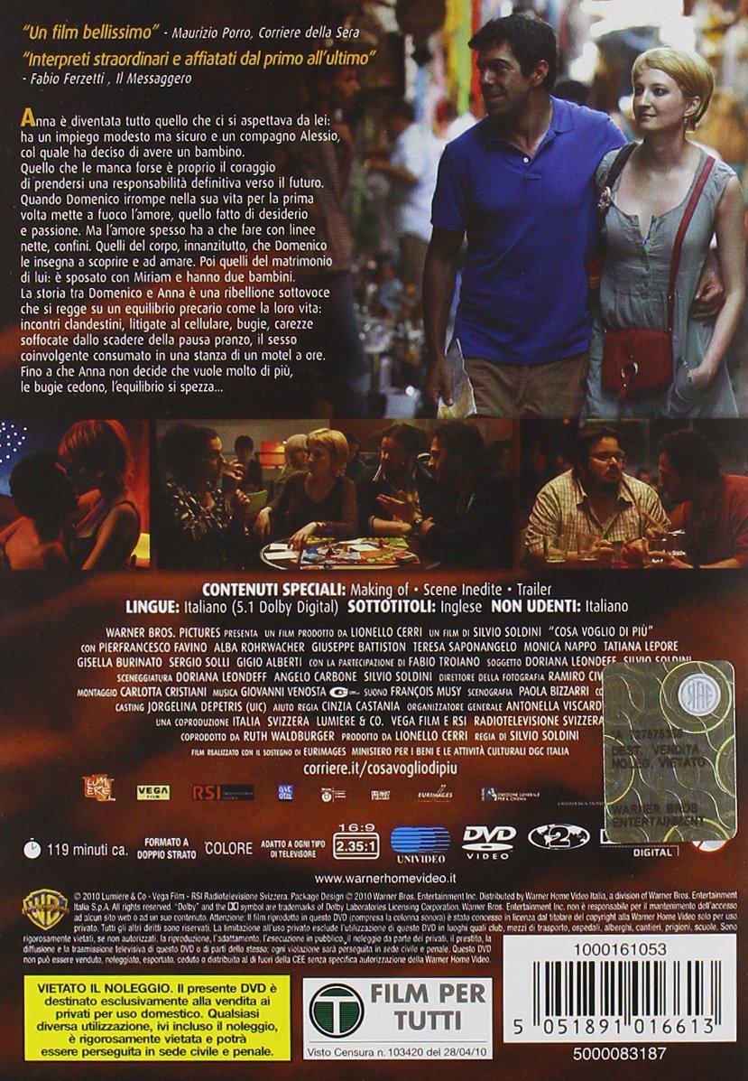 Cosa Voglio Di Piu' (Come Undone) (DVD) (2010) (Italian Import