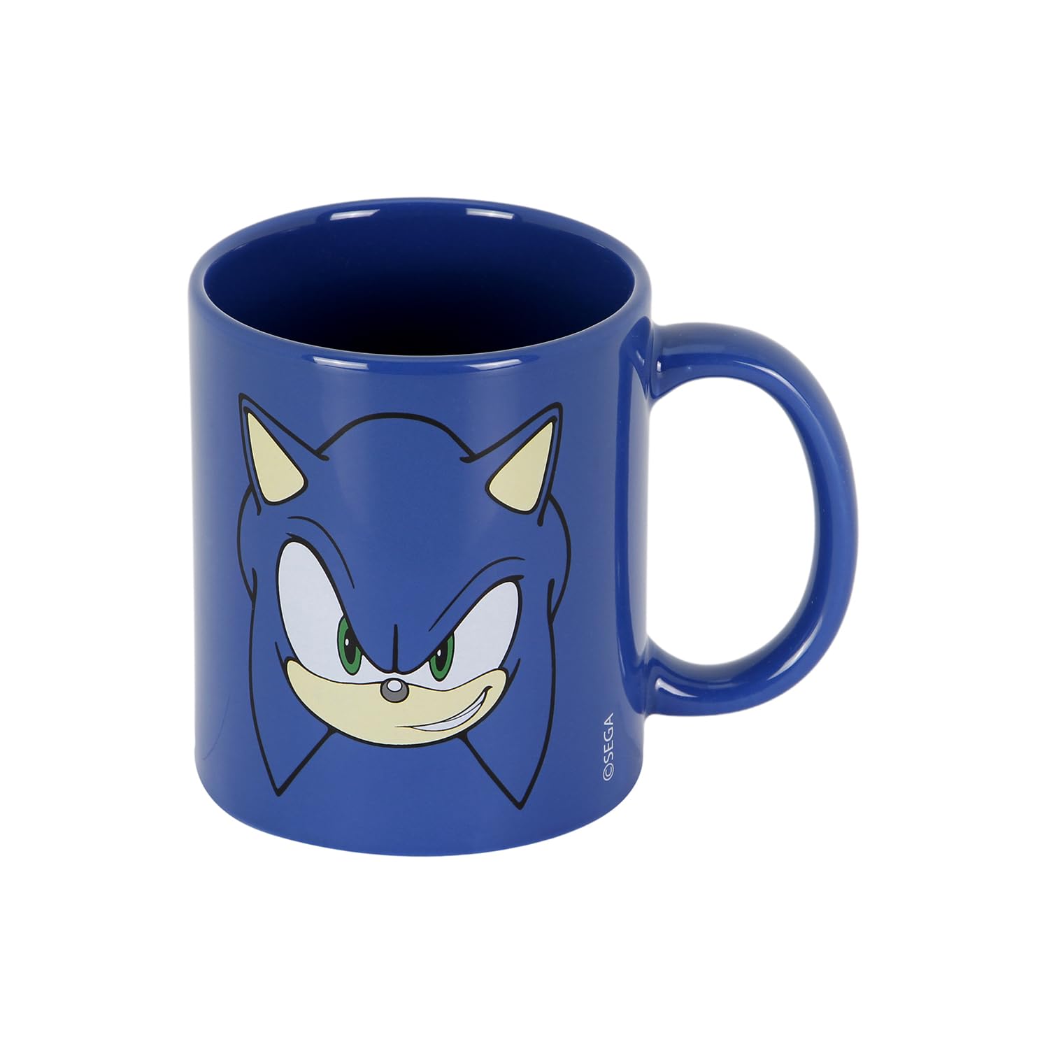 Sega-Sonic Face-Mug, Blue, 13 x 9.5 cm