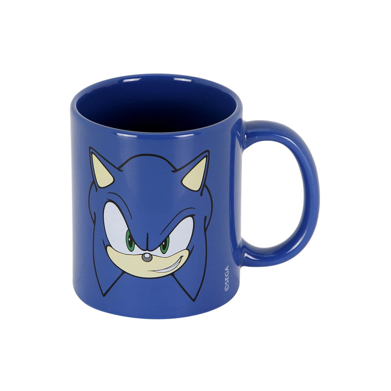 Sega-Sonic Face-Mug, Blue, 13 x 9.5 cm