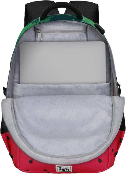 Oh My Pop! Melty Melon-Zaino Running PLUS, Verde, 34 x 46 cm, Capacità 32 L