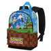 Sonic The Hedgehog - SEGA Greenhill-Small FAN HS Backpack, Multicolour, 25 x 35 cm, Capacity 12 L