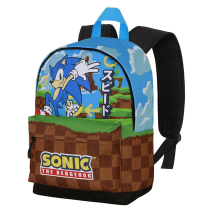 Sonic The Hedgehog - SEGA Greenhill-Small FAN HS Backpack, Multicolour, 25 x 35 cm, Capacity 12 L