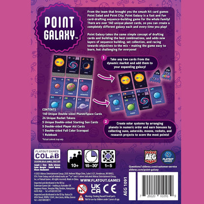 AEG & FlatOut Games | Point Galaxy - Follow-Up to The Award-Winning Family Card Game Point Salad | Puzzly Space Exploration | Ages 10+ | 1-5 Players