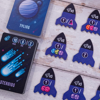 AEG & FlatOut Games | Point Galaxy - Follow-Up to The Award-Winning Family Card Game Point Salad | Puzzly Space Exploration | Ages 10+ | 1-5 Players