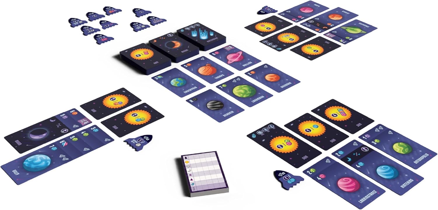AEG & FlatOut Games | Point Galaxy - Follow-Up to The Award-Winning Family Card Game Point Salad | Puzzly Space Exploration | Ages 10+ | 1-5 Players