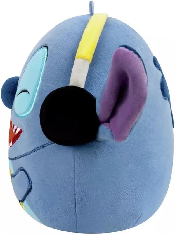 Squishmallows Originele 8-Inch Disney Stitch met Hoofdtelefoon Pluche