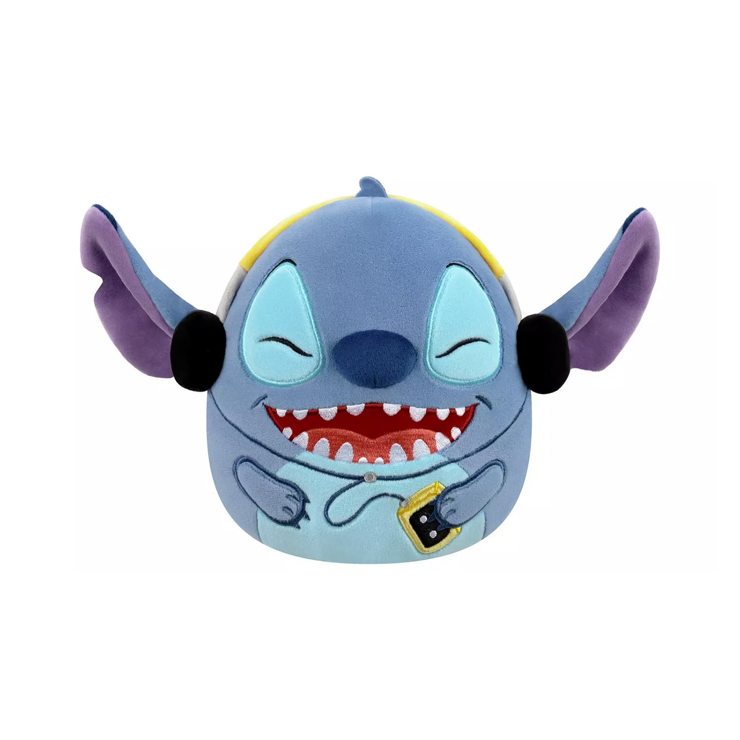 Squishmallows Originele 8-Inch Disney Stitch met Hoofdtelefoon Pluche