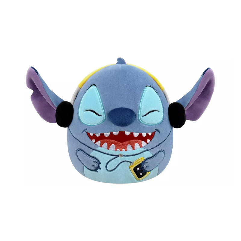 Squishmallows Originele 8-Inch Disney Stitch met Hoofdtelefoon Pluche