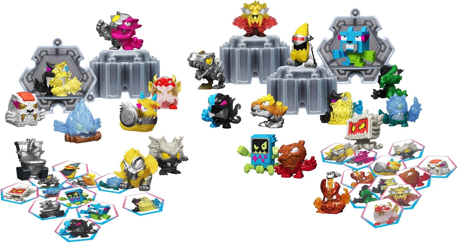 MrBeast Lab Swarms Hyper Series, Collect 100+ Unique Hyper Swarms, Chaos Pack Includes 22 Micro Beasts, 22 Collectible Stickers & 5 Caps to Build Out Your Own MrBeast Lab