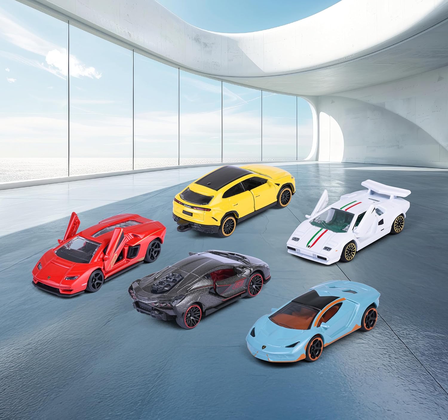 Lamborghini 5 Pieces Giftpack die cast collection vehicles to display and play