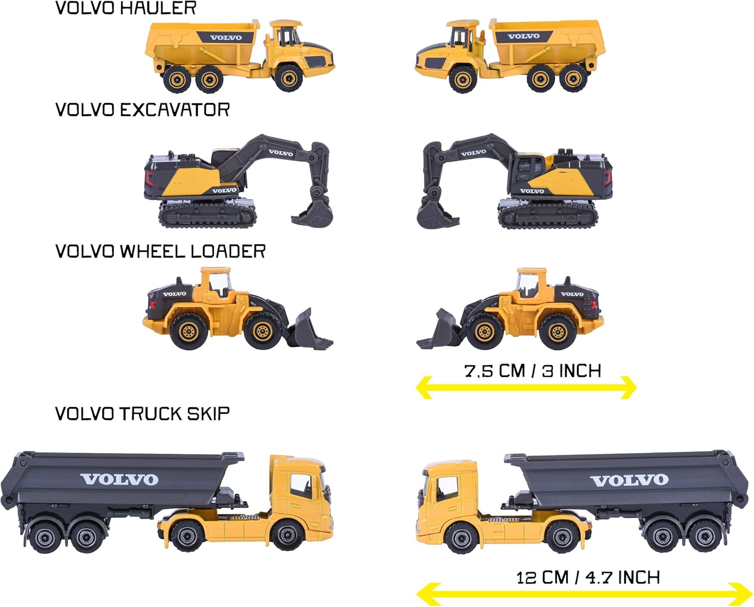 Majorette - Volvo Construction 4 Pieces Giftpack (8503105000)