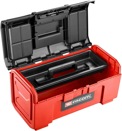 Facom Bp.C16Npb Tool Case – Compact, Durable Plastic Storage Box (Black/Red)