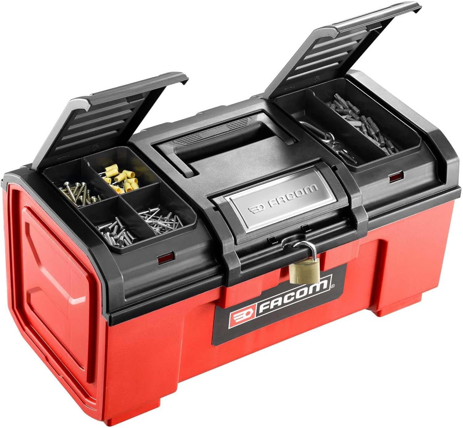 Facom Bp.C16Npb Tool Case – Compact, Durable Plastic Storage Box (Black/Red)