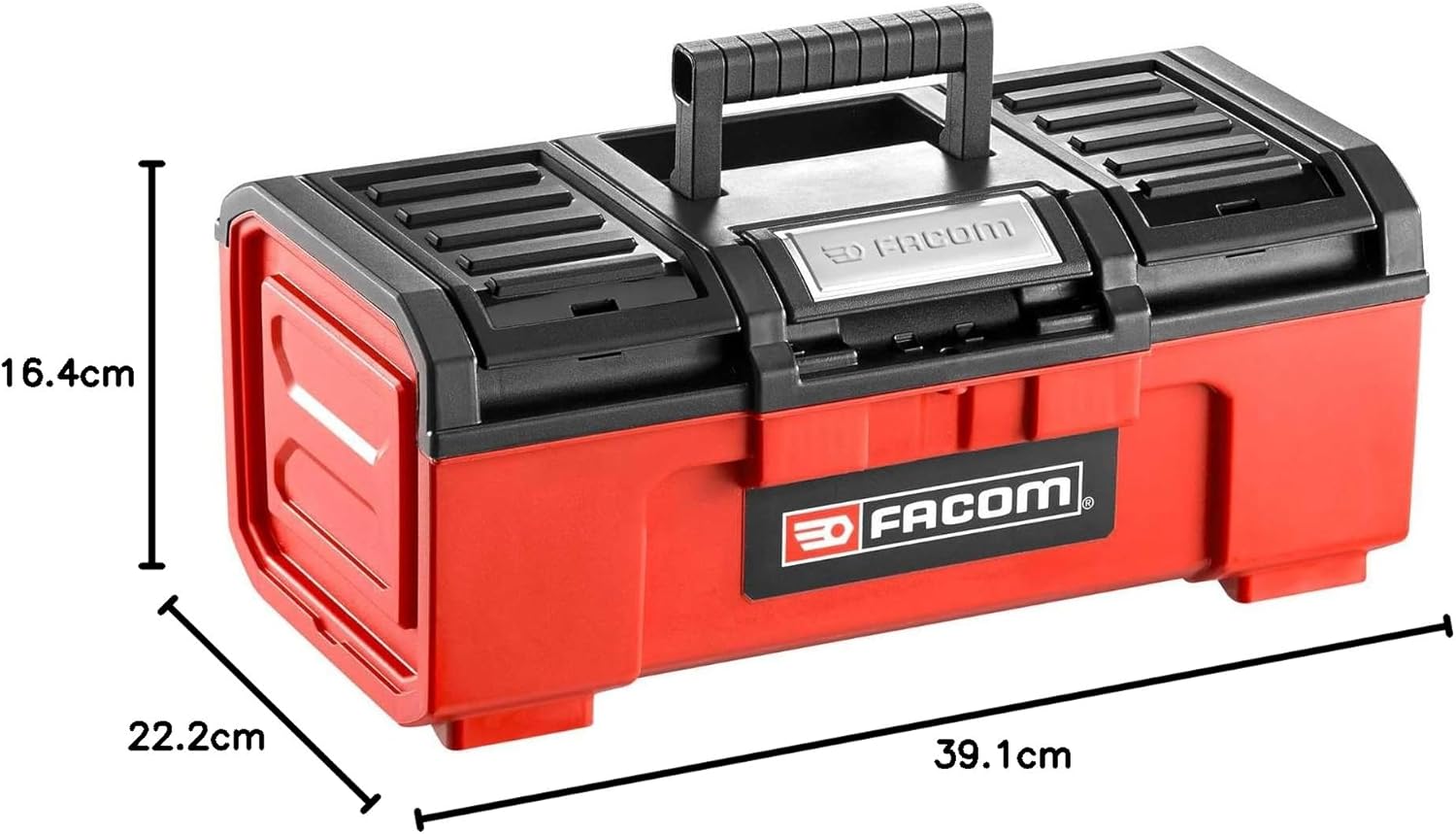 Facom Bp.C16Npb Tool Case – Compact, Durable Plastic Storage Box (Black/Red)
