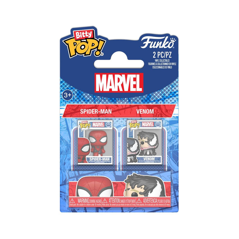 Funko Pop! Bitty Spider-Man - Spider-Man & Venom - 2.2cm - Collectible - Gift Idea - Party Socks - Cake Decoration