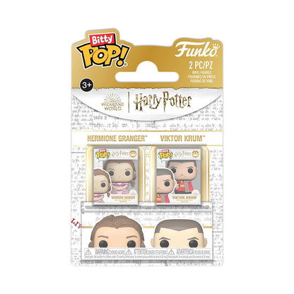 Funko Pop! Bitty 2 Pack Harry Potter and the Goblet of Fire - Hermione & Krum - 7/8" - Gift Idea - Party Socks - Cake Decoration
