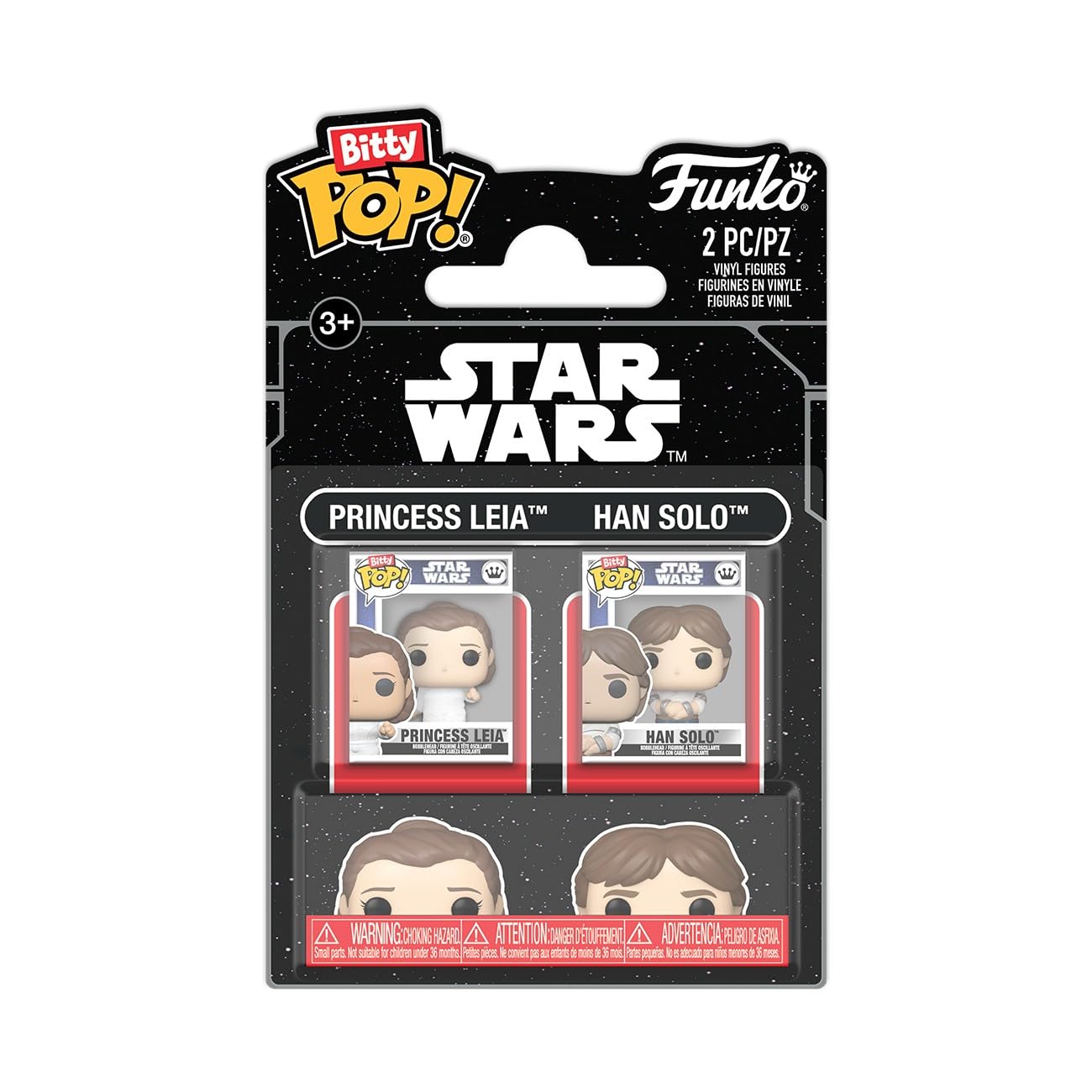 Funko Pop! Bitty Star Wars Leia and Han Cake Toppers 2.2cm
