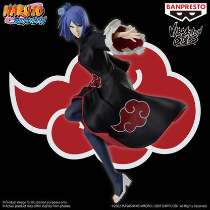 Banpresto Konan Naruto Shippuden Actionfigur, Vibration Stars, 15 cm, Mehrfarbig, BP29185P, Sammlerfigur, optimal für Anime-Fans