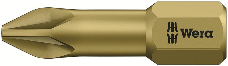 Wera - Superhart-Torsions-Bit für Pozidriv-Schrauben, PZ 2 x 25 mm